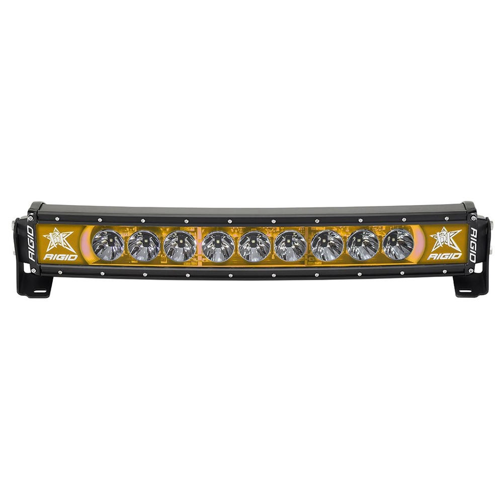 Industries 20 Inch LED Light Bar Row Curved Amber Backlight Radiance Plus RIGID