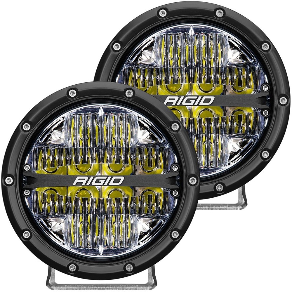 Rigid Industries 360 Series 6 Inch Led Off Road Drive Beam White Backlight Pair RIGID Industries