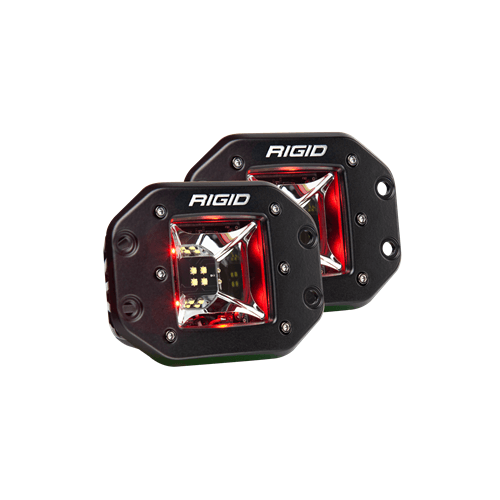 Rigid Industries Scene Red Backlight Flush Mount Pair Radiance RIGID Industries