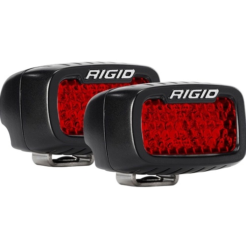 Rigid Industries Diffused Rear Facing High/Low Surface Mount Red Pair SR-M Pro RIGID Industries
