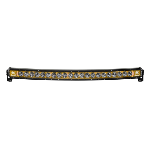 Rigid Industries 40 Inch LED Light Bar Single Row Curved Amber Backlight Radiance Plus RIGID Industries