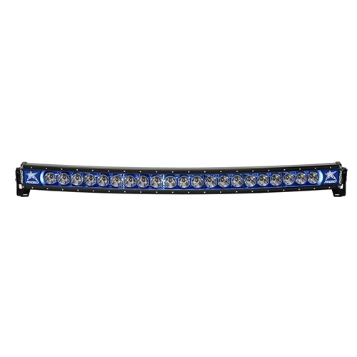 Rigid Industries 40 Inch LED Light Bar Single Row Curved Blue Backlight