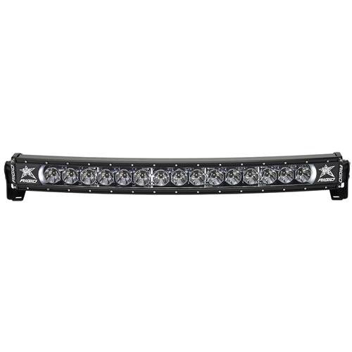 Rigid Industries 30 Inch LED Light Bar Single Row Curved White Backlight Radiance Plus RIGID Industries