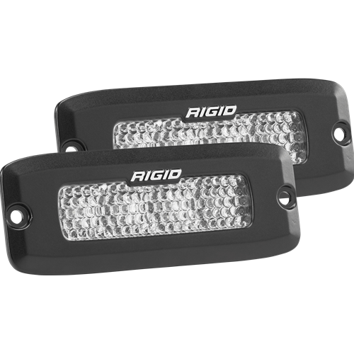 Rigid Industries Flood Diffused Black Flush Mount Pair SR-Q Pro RIGID Industries