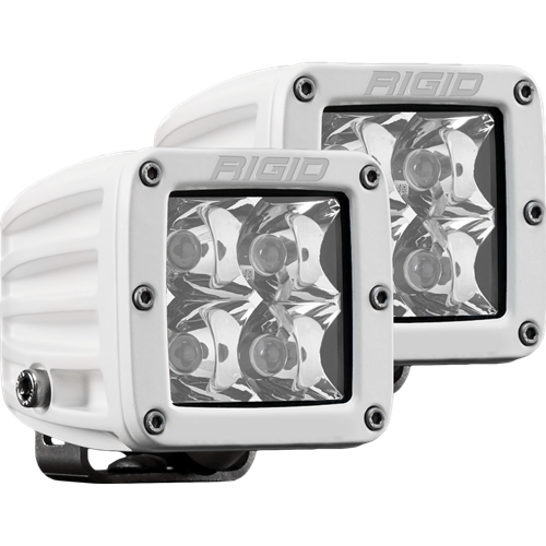 Rigid Industries Hybrid Spot Surface Mount White Housing Pair D-Series Pro RIGID Industries