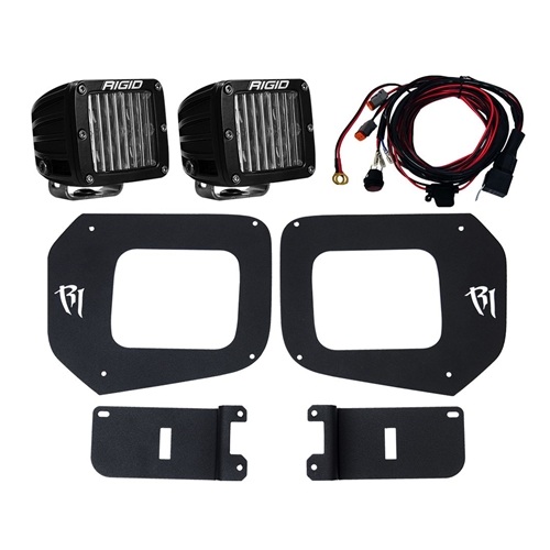 Rigid Industries 16-20 Toyota Tacoma Fog Light Mount Kit Includes 2 SAE D-Series Lights D-Series Pro RIGID Industries