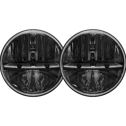 Rigid Industries 7 Inch Round Headlight With H13 To H4 Adaptor Pair RIGID Industries