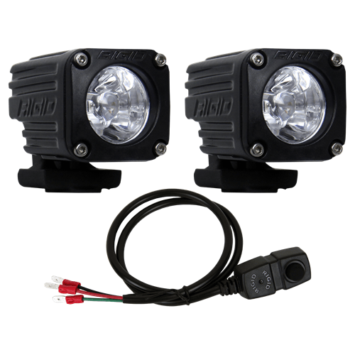 Rigid Industries Spot Motorcycle Kit High/Low Ignite RIGID Industries