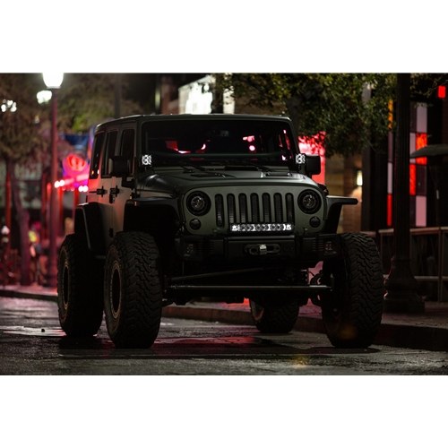 Rigid Industries Radiance Pods with Red Back Light and Wiring Harness Pair