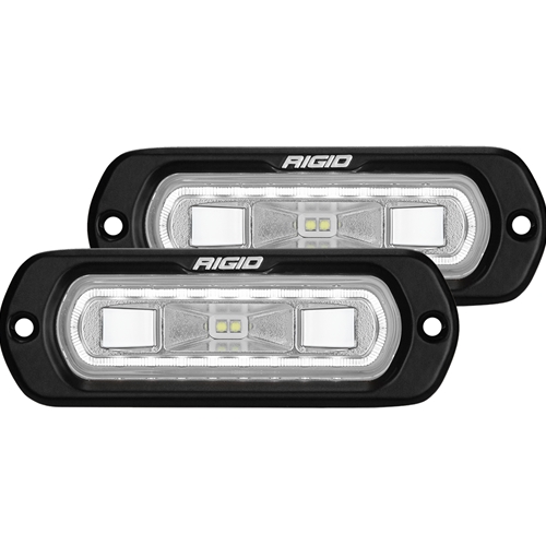 Rigid Industries SR-L Series Off-Road Spreader Pod 3 Wire Flush Mount With White Halo Pair RIGID Industries