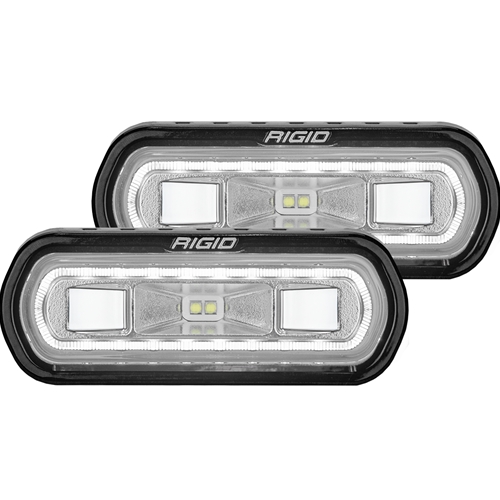 Rigid Industries SR-L Series Off-Road Spreader Pod 3 Wire Surface Mount with White Halo Pair RIGID Industries