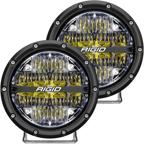 Rigid Industries Pair 360-Series 6 Inch Led Off-Road Drive Beam White Backlight - Phase Out