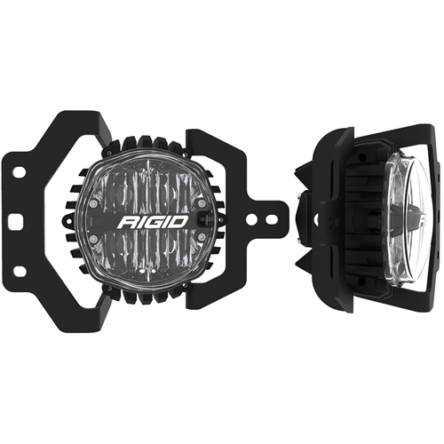 Rigid Industries Jeep JL Fog Mount Kit For 18-20 Jeep JL Sport/Sport S W/1 Set 360-Series 4.0 Inch SAE White Lights RIGID Industries