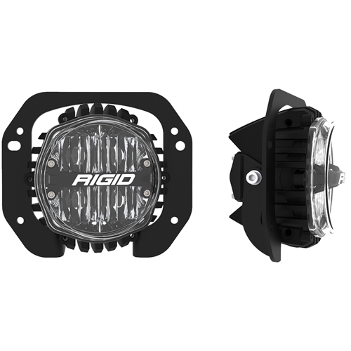 Rigid Industries Jeep JL/Gladiator Bumper Fog Mount Kit For 18-20 Jeep JL Rubicon/Gladiator 1 Piece Plastic With 360-Series 4.0 Inch SAE Yellow Lights RIGID Industries