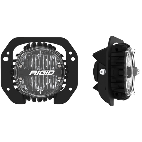 Rigid Industries Jeep JL/Gladiator Bumper Fog Mount Kit For 18-20 Jeep JL Rubicon/Gladiator 1 Piece Plastic With 360-Series 4.0 Inch SAE White Lights RIGID Industries