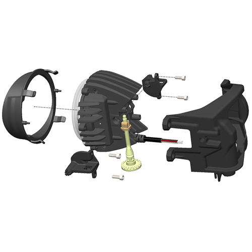 Rigid Industries Toyota Fog Mount Kit For 14-24 4Runner, 2014-2021 Tundra 14-23 Tacoma With 1 Set 360-Series 4.0 Inch SAE Yellow Lights RIGID Industries