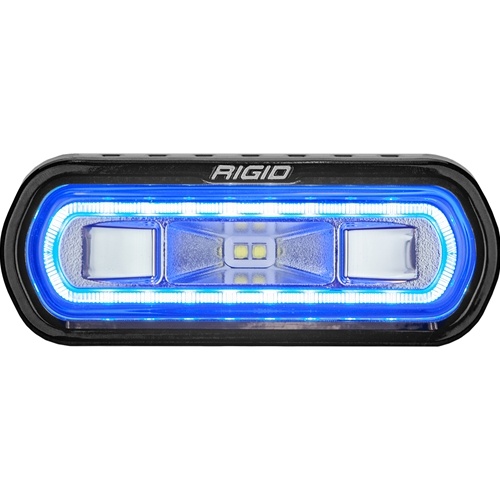 Rigid Industries SR-L Series Marine Spreader Pod 2 Wire Surface Mount Black With Blue Halo RIGID Industries