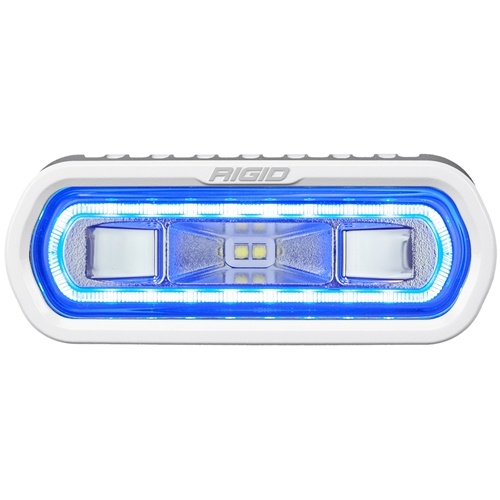 Rigid Industries SR-L Series Marine Spreader Pod 2 Wire Surface Mount White With Blue Halo RIGID Industries