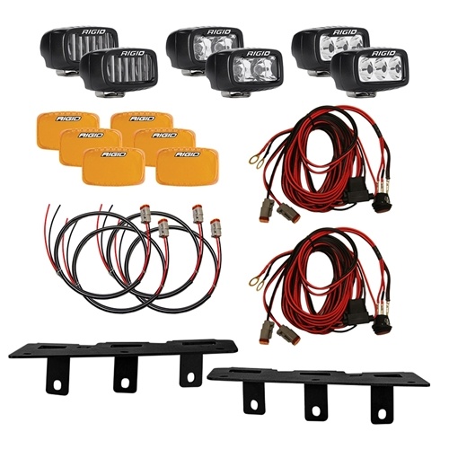 Rigid Industries 2021-Present Bronco Mod Bumper Triple SR-M Fog Light Kit RIGID Industries