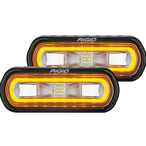 Rigid Industries Pair SR-L Series Off-Road Spreader Pod 3 Wire Surface Mount with Amber Halo - Open Box