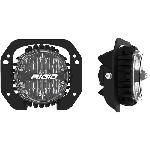 Rigid Industries Jeep JL/Gladiator Bumper Fog Mount Kit For 18-Pres Jeep JL Rubicon/Gladiator 1 Piece Plastic With 360-Series 4.0 Inch SAE White Lights