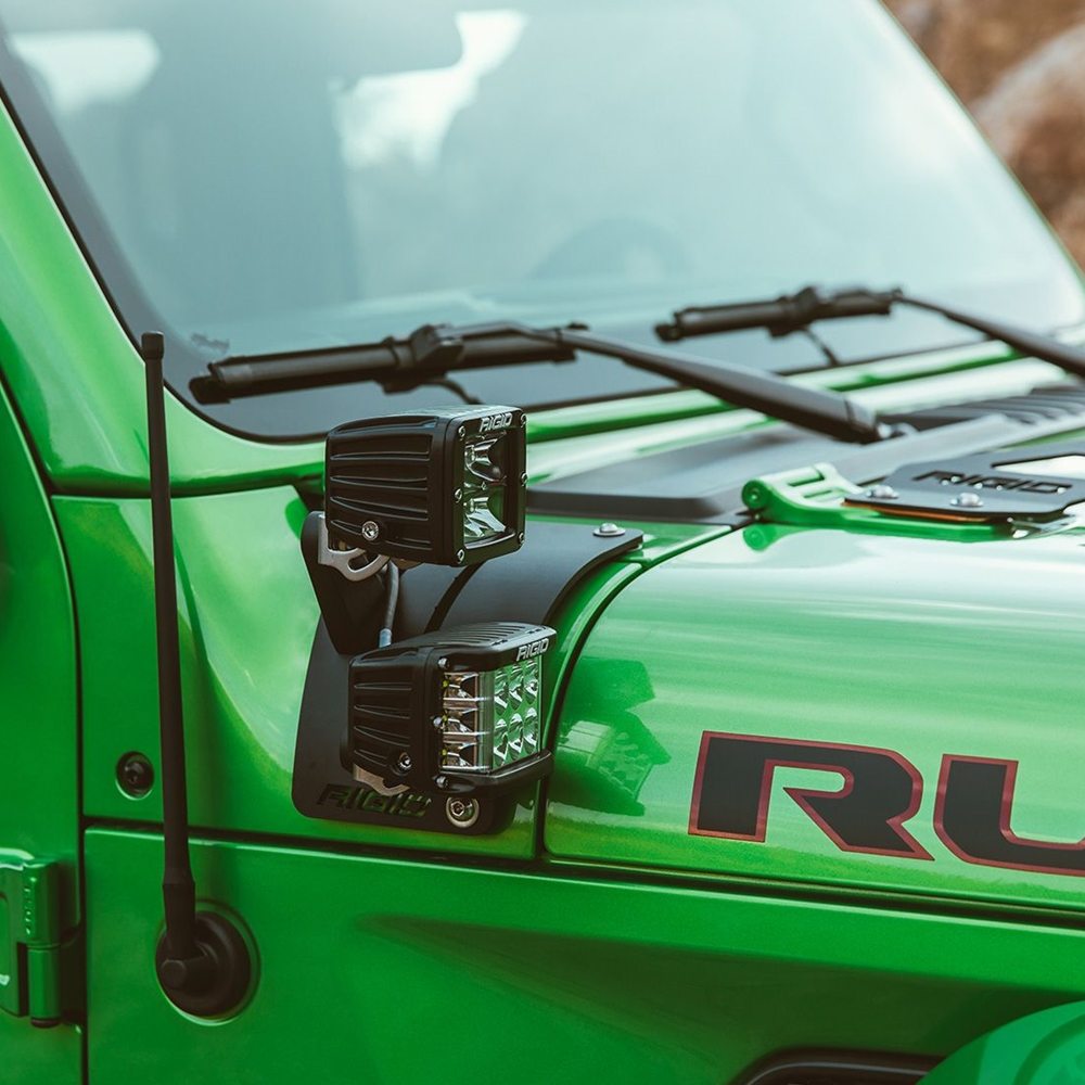Rigid Industries 2018 Jeep Wrangler JL Cowl Mount Fits 2 D-Series 