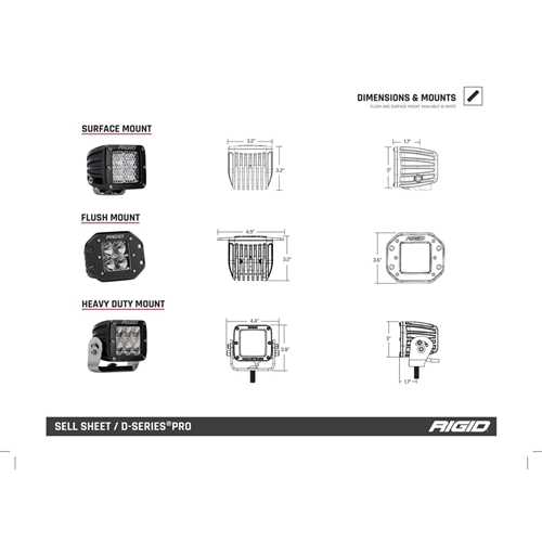 SAE J583 Compliant Selective Yellow Fog Light Pair D-Series Pro
